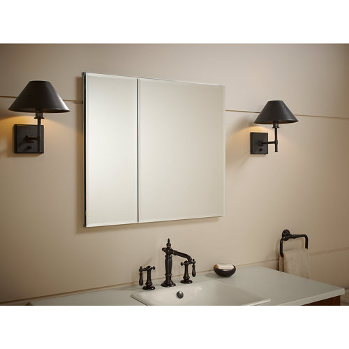 K-CB-CLC3026FS Kohler CLC Aluminum Two-Door Medicine Cabinet With ...